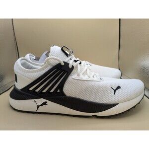 PUMA Mens Pacer Future Sneaker, Bright White-PUMA Mens Black, 12